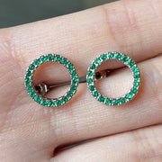 Earrings Temperament Hollowed Out Circle Zircon Full – Everyday Gifts — 4