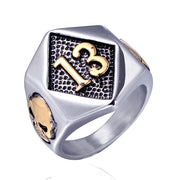 Stainless Steel Men's Ring Titanium Steel Ghost Head – Gifts for Him — 7