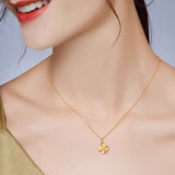 Alluvial Gold Lucky Four-leaf Clover Necklace – Jewelry Gift Ideas — 1