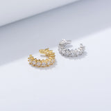 S925 Sterling Silver C-Shaped Zircon Ear Clip – Special Occasion Gifts — 3