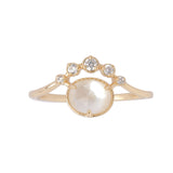 Stick White Shell Double Stone Ring – Everyday Gifts — 2