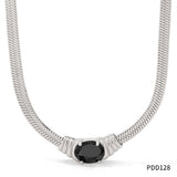 Glass Stone Pendant Stainless Steel Ornament – Jewelry Gift Ideas — 6