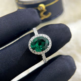 S925 Sterling Silver Big Diamond Oval Diamond – Everyday Gifts — 1