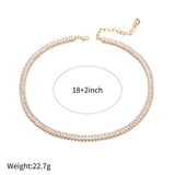 Golden Rhinestone Clavicle Chain Short Necklace – Jewelry Gift Ideas — 4