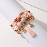 Ethnic Wooden Bead Tassel Bracelet Suit – Jewelry Gift Ideas — 8