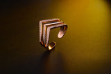Fashion Women's Geometric Diamond Bronze Ring – Stylish Gifts — 4
