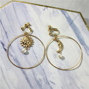 Temperament Sun Moon Pearl Earrings Retro Personality – Stylish Gifts — 3