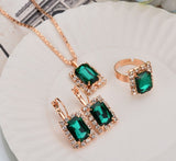 The Crystal Set Necklace Earring Ring Three-piece – Jewelry Gift Ideas — 11