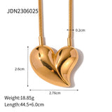 18K Gold Exaggerated Heart-shaped Necklace – Jewelry Gift Ideas — 8