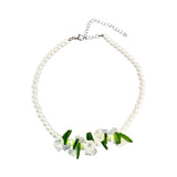 Spring Flower Lily Of The Valley Pearl Necklace – Jewelry Gift Ideas — 4