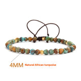 Natural African Turquoise Braided Bracelet – Jewelry Gift Ideas — 4
