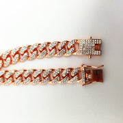 Cuban Chain 12mm Full Diamond Bracelet – Jewelry Gift Ideas — 3