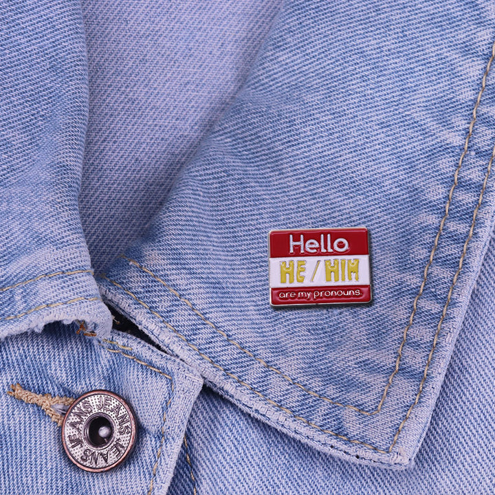 His Pronoun Brooch Minority Badge – Jewelry Gift Ideas — 1