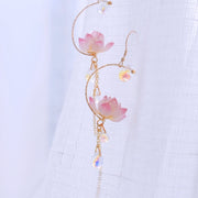 Fairy Temperament Handmade Flower Round Earrings – Meaningful Gifts — 8