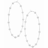 Pearl Large Hoop Earrings – Practical Gifts — 9