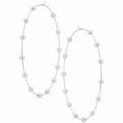 Pearl Large Hoop Earrings – Practical Gifts — 9