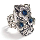 Vintage Flower Noble Aquamarine Gift Ring – Small Gift Ideas — 2
