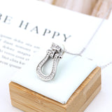 Horseshoe Buckle Necklace Full Of Diamonds – Jewelry Gift Ideas — 5