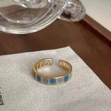 Fashion Oil Dripping Geometric Ring – Stylish Gifts — 1
