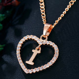26 Letters Heart-shaped Zircon Pendant Necklace – Jewelry Gift Ideas — 15
