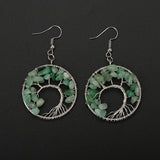Hand Wrapped Curved Natural Gravel Colorful Earrings – Stylish Gifts — 16