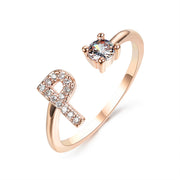 Design Adjustable 26 Initial Letter Ring Fashion – Stylish Gifts — 5