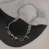 Hip Hop Spliced Riveted Nail Necklace For Men – Jewelry Gift Ideas — 2