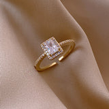 Small Square Ring Square Ring Opening Adjustable – Jewelry Gift Ideas — 5
