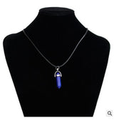 Hexagon natural stone necklace – Jewelry Gift Ideas — 11