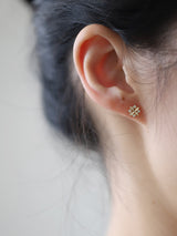 Diamond Zircon Cross Small Flower Earrings – Special Occasion Gifts — 5