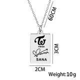 KPOP TWICE Member Signature Stainless Steel – Jewelry Gift Ideas — 15