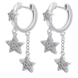 Micro Set Star Pendant Long Pentagram Earrings – Jewelry Gift Ideas — 5