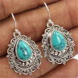 Turquoise Dripping Pear Shaped Earrings – Unique Gift Ideas — 1