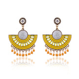 Bohemian Fan Earrings Rice Bead Earrings Ice Split – Thoughtful Gifts — 10
