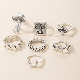Fashion Alloy Moon Mushroom Love Ring Set – Stylish Gifts — 4