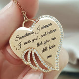 Angel Wings with Diamond Letters Love Necklace – Jewelry Gift Ideas — 1