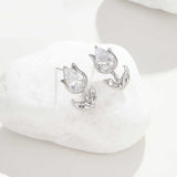Atmosphere Retro Simple Sweet Tulip Flower Stud – Holiday Gift Ideas — 6