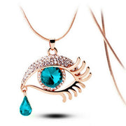 Eye crystal teardrop eyelash necklace – Jewelry Gift Ideas — 8