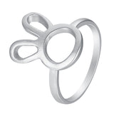 Alloy Hollow Cute Rabbit Animal Food Ring Ring – Gifts for Pet Lovers — 3