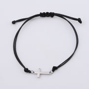 Braided Christmas Stainless Steel Mirror Cross – Jewelry Gift Ideas — 6