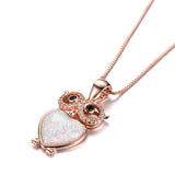 Platinum Opal Owl Necklace Exquisite and Cute – Jewelry Gift Ideas — 4