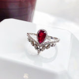 Women's Fashion Simple Ruby Crown Ring – Stylish Gifts — 3