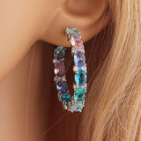 Shining Color Matching Round Ring Earrings – Special Occasion Gifts — 20