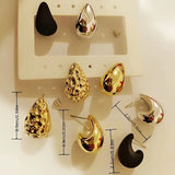 Minimalistic Water Drops Hammered Earrings Suit – Stylish Gifts — 4
