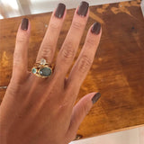 Colorful Moonstone Ring – Thoughtful Gifts — 1