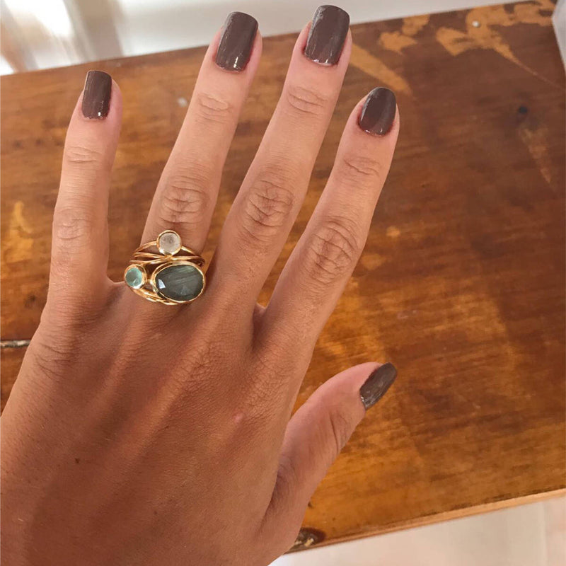 Colorful Moonstone Ring – Thoughtful Gifts — 1