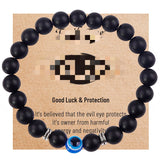 Frosted Bead Single Loop Tiger Eye Stone Bracelet – Jewelry Gift Ideas — 1