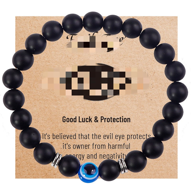 Frosted Bead Single Loop Tiger Eye Stone Bracelet – Jewelry Gift Ideas — 1