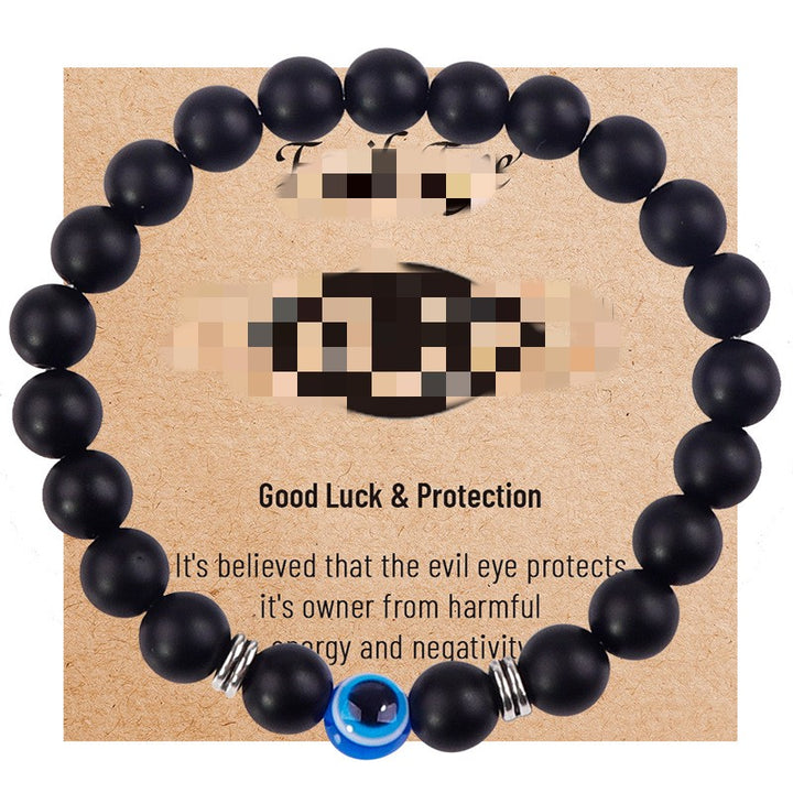 Frosted Bead Single Loop Tiger Eye Stone Bracelet – Jewelry Gift Ideas — 1
