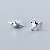 S925 Silver Conch Asymmetric Starfish Earrings – Thoughtful Gifts — 5